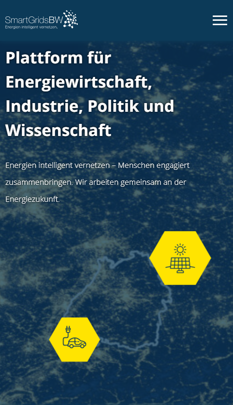 Screenshot der SGBW Website auf mobilen Endgeräten