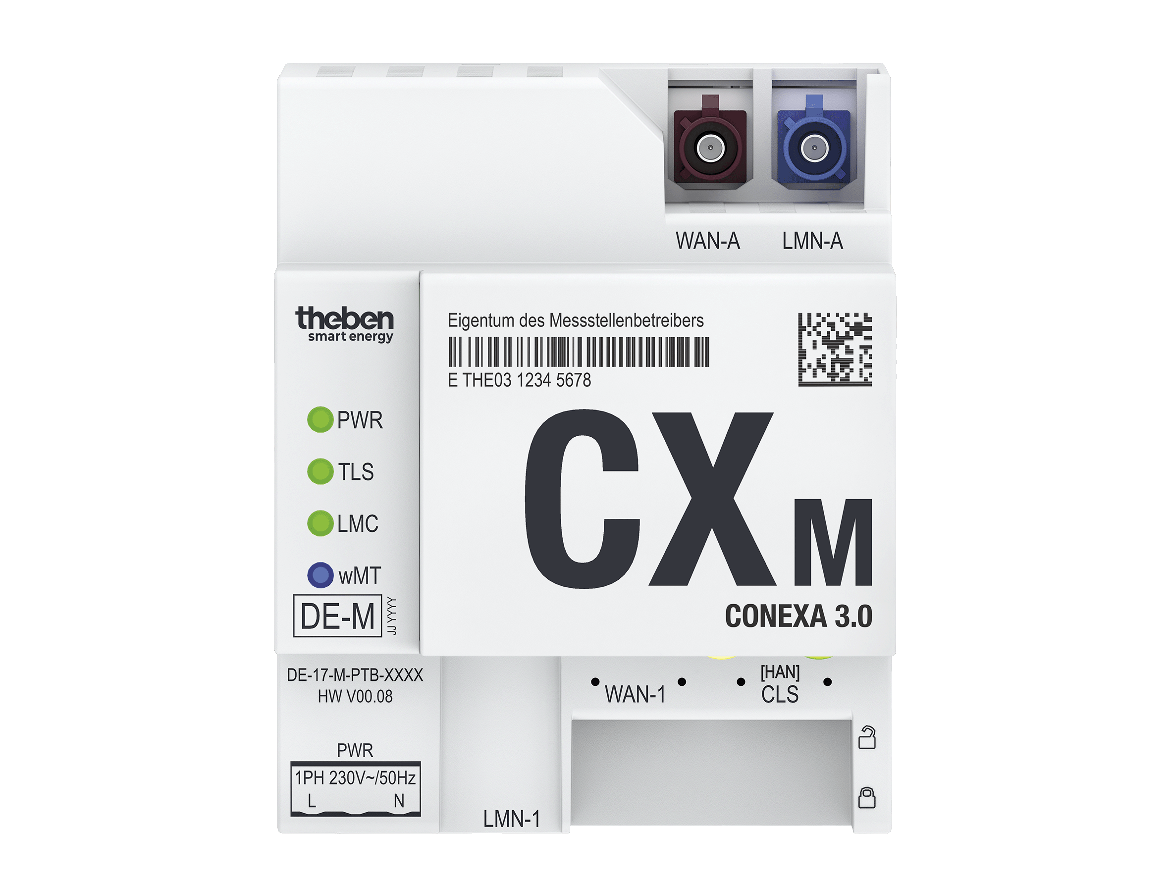 Ein Smart Meter, CONEXA mit aufsteckbarem Mehrwertmodul