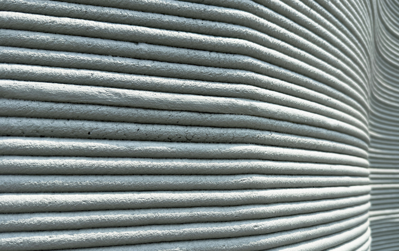 3D Concrete printing pattern texture background.